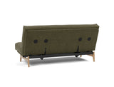 Aslak 140 sovesofa med Soft Spring madras i 316 Cordufine Pine Green, set skråt bagfra