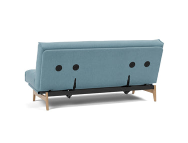 Aslak 140 sovesofa med Soft Spring madras i 525 Mixed Dance Light Blue, set skråt bagfra