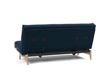 Aslak 140 sovesofa med Classic madras i 528 Mixed Dance Blue, set skråt bagfra