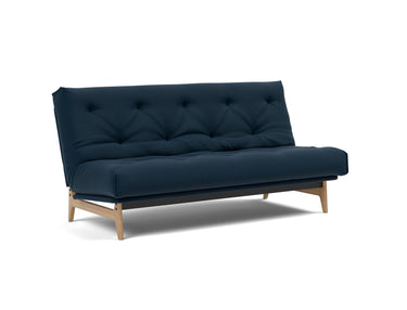Aslak 140 sovesofa med Classic madras i 528 Mixed Dance Blue, set skråt forfra