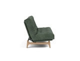 Aslak 140 sovesofa med Soft Spring madras i 281 Avella Pine Green, set fra siden