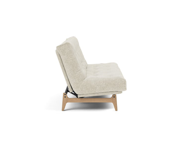 Aslak 140 sovesofa med Soft Spring madras i 357 Taura Off White, set fra siden