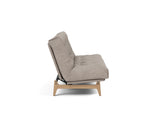 Aslak 140 sovesofa med Classic madras i 472 Yuveno Warm Grey, set fra siden