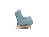 Aslak 140 sovesofa med Soft Spring madras i 525 Mixed Dance Light Blue, set fra siden