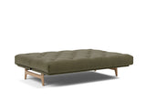 Aslak 140 sovesofa med Soft Spring madras i 316 Cordufine Pine Green, slået ud til seng