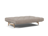 Aslak 140 sovesofa med Soft Spring madras i 318 Cordufine Beige, slået ud til seng