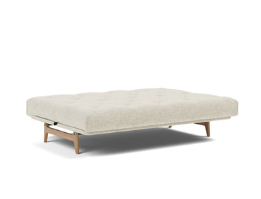 Aslak 140 sovesofa med Soft Spring madras i 357 Taura Off White, slået ud til seng