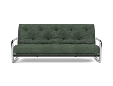 Lomira sovesofa med Latex madras i 281 Avella Pine Green, set forfra
