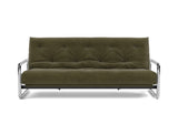 Lomira sovesofa med Latex madras i 316 Cordufine Pine Green, set forfra