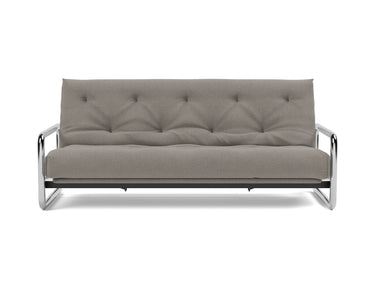 Lomira sovesofa med Spring madras i 521 Mixed Dance Grey, set forfra