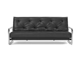 Lomira sovesofa med Classic madras i 550 Faunal Black, set forfra
