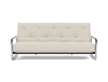 Lomira sovesofa med Latex madras i 594 Corduroy Ivory, set forfra