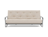 Lomira sovesofa med Latex madras i 612 Blida Sand Grey, set forfra