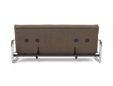 Lomira sovesofa med Latex madras i 411 Esina Cedar Brown, set bagfra