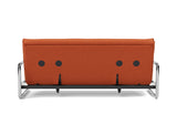 Lomira sovesofa med Spring madras i 412 Esina Rust Orange, set bagfra