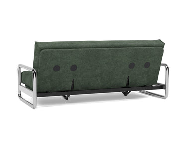 Lomira sovesofa med Classic madras i 281 Avella Pine Green, set skråt bagfra