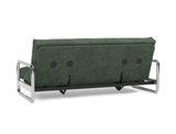 Lomira sovesofa med Spring madras i 281 Avella Pine Green, set skråt bagfra