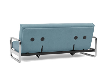 Lomira sovesofa med Classic madras i 525 Mixed Dance Light Blue, set skråt bagfra