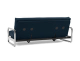 Lomira sovesofa med Latex madras i 528 Mixed Dance Blue, set skråt bagfra