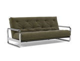 Lomira sovesofa med Classic madras i 316 Cordufine Pine Green, set skråt forfra