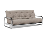 Lomira sovesofa med Classic madras i 472 Yuveno Warm Grey, set skråt forfra