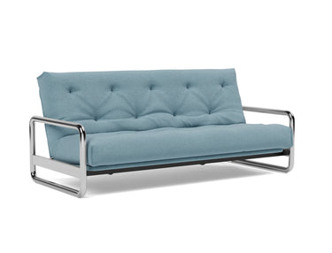 Lomira sovesofa med Classic madras i 525 Mixed Dance Light Blue, set skråt forfra