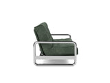 Lomira sovesofa med Latex madras i 281 Avella Pine Green, set fra siden