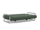 Lomira sovesofa med Spring madras i 281 Avella Pine Green, slået ud til seng