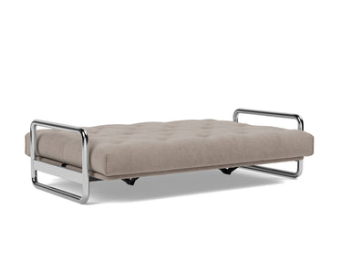 Lomira sovesofa med Classic madras i 318 Cordufine Beige, slået ud til seng
