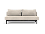 Sly sovesofa i 594 Corduroy Ivory, set forfra