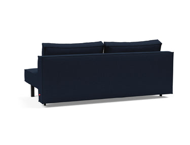 Sly sovesofa i 528 Mixed Dance Blue, set skråt bagfra