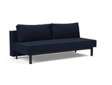 Sly sovesofa i 528 Mixed Dance Blue, set skråt forfra