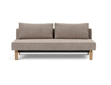 Sly Wood sovesofa i 318 Cordufine Beige, set forfra