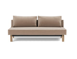 Sly Wood sovesofa i 417 Esina Mocha, set forfra