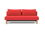 Sly Wood sovesofa i 511 Elegance Red, set forfra