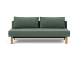 Sly Wood sovesofa i 518 Elegance Green, set forfra
