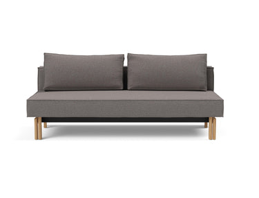 Sly Wood sovesofa i 521 Mixed Dance Grey, set forfra