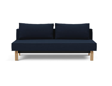 Sly Wood sovesofa i 528 Mixed Dance Blue, set forfra