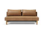 Sly Wood sovesofa i 551 Faunal Brown, set forfra