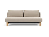 Sly Wood sovesofa i 612 Blida Sand Grey, set forfra
