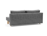 Sly Wood sovesofa i 563 Twist Charcoal, set skråt bagfra