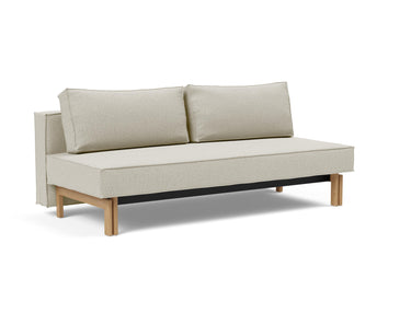 Sly Wood sovesofa i 527 Mixed Dance Natural, set skråt forfra