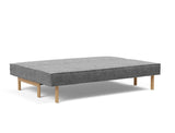 Sly Wood sovesofa i 563 Twist Charcoal, slået ud til seng