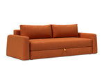 Cone sovesofa i 412 Esina Rust Orange, set skråt forfra