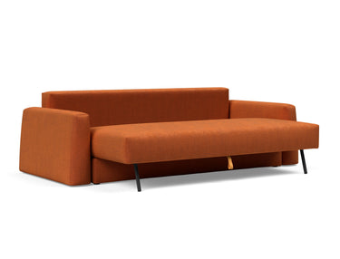 Cone sovesofa i 412 Esina Rust Orange, med sædet trukket halvt ud