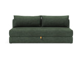 Osvald sovesofa i 281 Avella Pine Green, set forfra