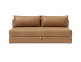 Osvald sovesofa i 551 Faunal Brown, set forfra