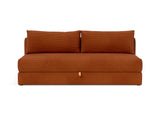 Osvald sovesofa i 595 Corduroy Burnt Orange, set forfra