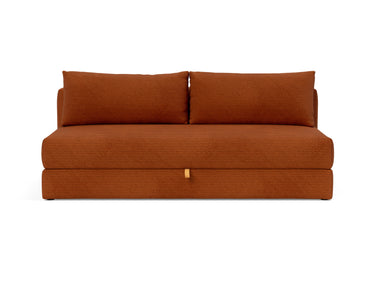 Osvald sovesofa i 595 Corduroy Burnt Orange, set forfra
