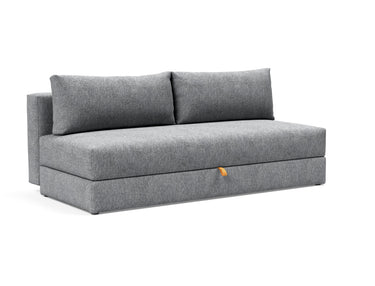 Osvald sovesofa i 565 Twist Granite, set skråt forfra